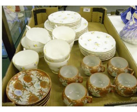 A SHELLEY CHARM PATTERN TEA SERVICE AND A SET OF SIX KUTANI CUPS AND SAUCERS