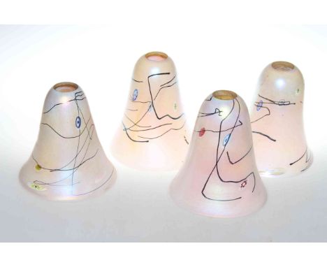 Set of four John Ditchfield glass light shades
