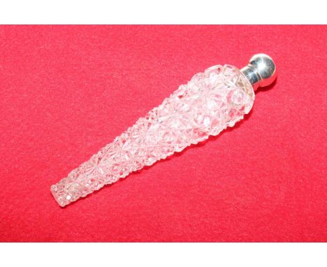 Silver mounted crystal scent flask