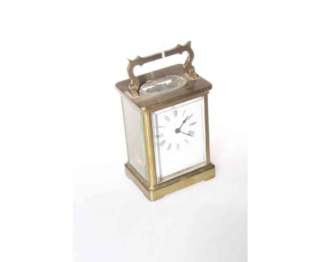 Gilt brass carriage clock