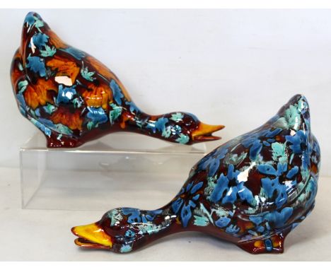 Two&nbsp;Anita Harris and Samantha Johnson studio pottery large figures of ducks or geese with abstract polychrome decoration