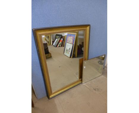 A gilt framed mirror and another 