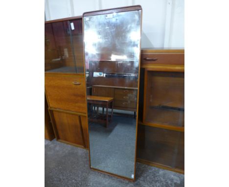 A teak framed mirror 