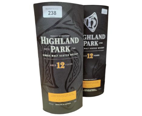 2 BOTTLES OF HIGHLAND PARK SINGLE MALT SCOTCH WHISKY