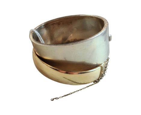 ANTIQUE WHITE METAL BANGLE AND ANTIQUE GOLD PLATED BANGLE