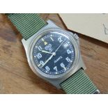 1 Very Rare Genuine Royal Marines, Navy issue 0555, CWC quartz wrist watch complete with date