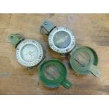 2 x Genuine British Army Stanley Prismatic Marching Compasses