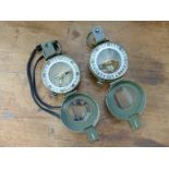 2 x Genuine British Army Stanley Prismatic Marching Compasses