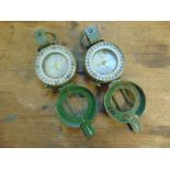 2 x Genuine British Army Stanley Prismatic Marching Compasses