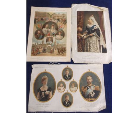 Tobacco silks etc, Royalty, The Gentlewoman, 2 large Souvenir silks, portrait of Her Most Gracious Majesty Queen Victoria and