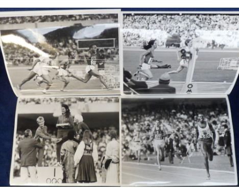 Olympics, Mexico 1968, a collection of approx 20, 8x10", b/w press photos all by George Herringshaw for track, field &amp; eq