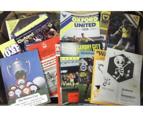 Football programmes, a collection of over 200 programmes, late 1960's onwards, with varied content, noted single sheet Colche