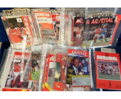 Football programmes &amp; tickets etc, Arsenal FC, a collection of 96 home match programmes, 1970's onwards, either with matc