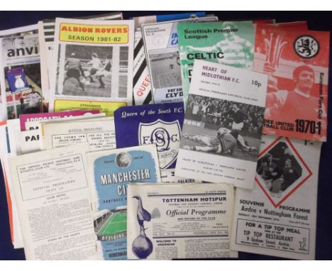 Football programmes, a collection of Scottish programmes/clubs 1952 onwards inc. Tottenham v Hibernian 1952, Crystal Palace v