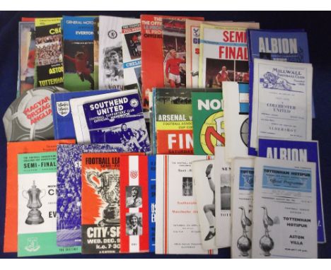 Football programmes, selection inc. F.A. Cup Finals, League Cup Finals, F.A. Charity Shields, England internationals and a fu