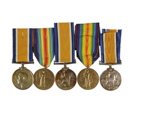 MEDALS TO THREE GREAT WAR CASUALTIES FROM THE ISLE OF WIGHT: British War Medal to 35880 Pte F G Henstridge Royal Warwickshire