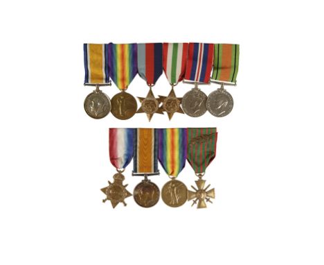 TWO GREAT WAR CAMPAIGN GROUPS: 1914/15 Star Trio and Croix de Guerra to 81603 SPR W Lyall RE With unconfirmed French Croix De
