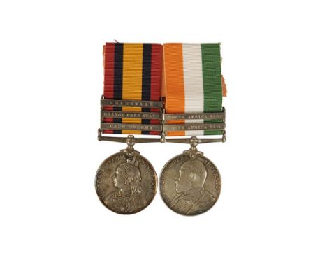 QUEENS SOUTH AFRICA & KINGS SOUTH AFRICA TO 6115 PTE S BATCHELOR THE QUEENS - WEST SURREY REGT. QSA - 6115 Pte S Batchelor RL
