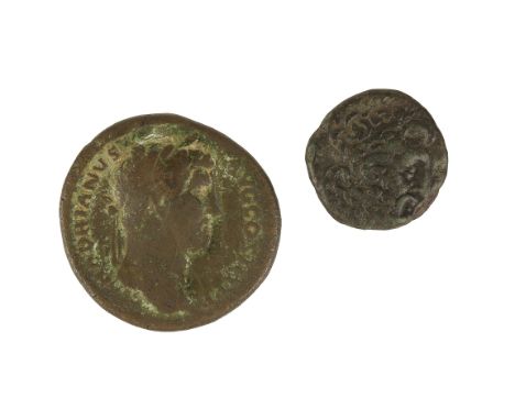 GREEK MYSIA & HADRIAN. SESTERTIUS Greek Mysia Pergamon (Pergamum). 133-16 BC Hadrian Sestertius; Hadrian; 117-138 AD, Rome, c