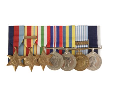 NAVAL LONG SERVICE GOOD CONDUCT GROUP to Chief Petty Officer J L Hawker 1939/45 Star, Africa Star; bar North Africa 1942-43, 