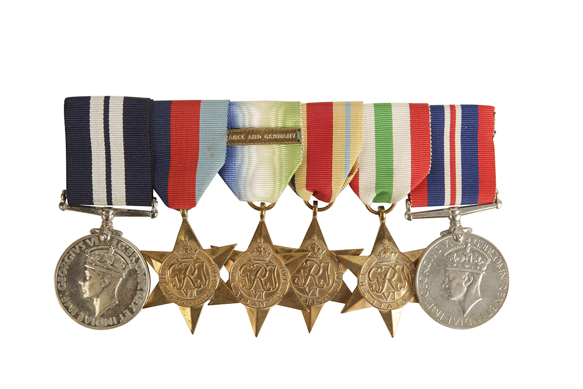 THE REMARKABLE D DAY DISTINGUISHED SERVICE MEDAL GROUP TO STOKER 1ST