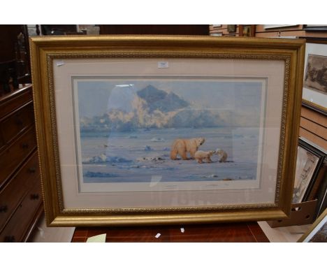 David Shepherd print, 'Polar Bear Country', framed and glazed, signed and numbered 520/950