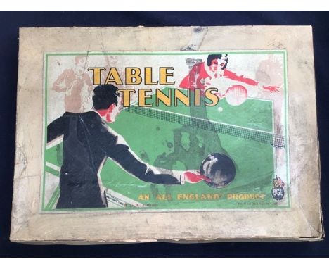 A circa 1930's table tennis game in original box