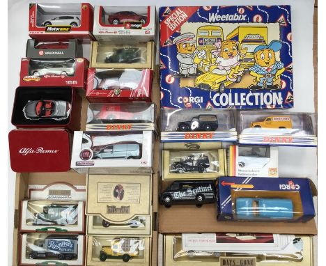 Die Cast vehicles including Corgi, Matchbox, Lledo, Gama, Britains Massey Ferguson 6140 Tractor, Corgi Classic sports car set