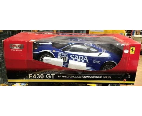 Ferrari F430 GT radio control car 1:7 scale, boxed (some damage to box) unchecked