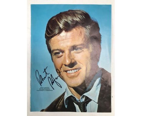 Robert Redford signed colour print from &nbsp;magazine, promoting Paramount’s film ‘This Property is Condemned’.