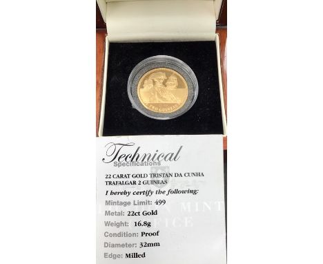 ‘London mint office’ Medallic item, 22ct gold 2 Guinea 16.8g. In Original Case with Certificate.Condition. In Original Case a