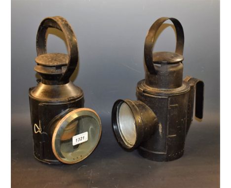 An LMS Railway lamp; another, LT (possibly London Transport) (2)