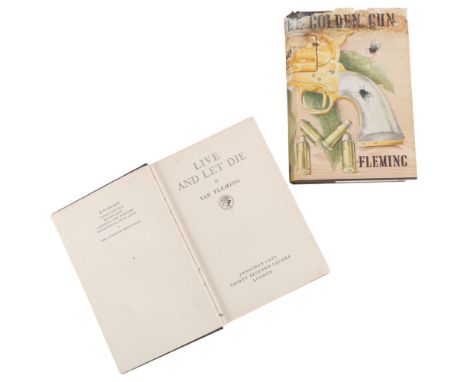 Ian Fleming, Live And Let Die, and Ian Fleming first edition The Golden Gun, published 1965, Glidrose, with damaged dust cove