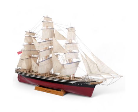 A scratch-built scale model of the Cutty Sark, 75cm 
