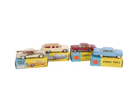 CORGI TOYS - model no. 219 Plymouth Sports Suburban Station Wagon, model 220 Chevrolet Impala, model 230 Mercedes Benz 220 SE