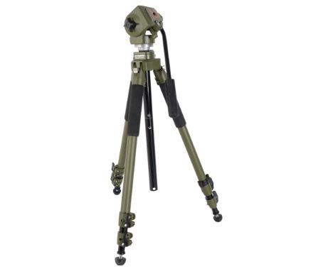 MANFROTTO - a professional camera supports Italian-made tripod, model no 055NAT. complete with #128RCNAT head and associated 