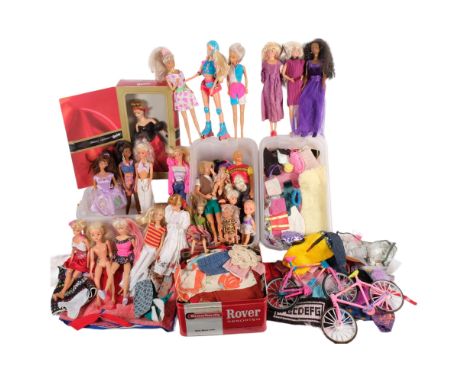 A large quantity of Sindy and Barbie doll toys and accessories, a large quantity of dolls and clothing 