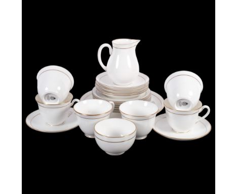 A Royal Worcester Contessa tea set for 6 people (jug repaired) 