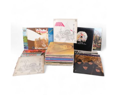 A quantity of vinyl LPs, including various artists such as Pink Floyd, Cream, Led Zeppelin, The Beatles, including The White 