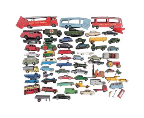 A large quantity of play-worn Dinky and Dinky Supertoy vehicles, including car carrier model no. 984, Plackard model no. 132,