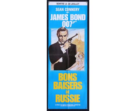 James Bond From Russia with Love (1980's) French door panel, folded, 22.5 x 62 inches. 