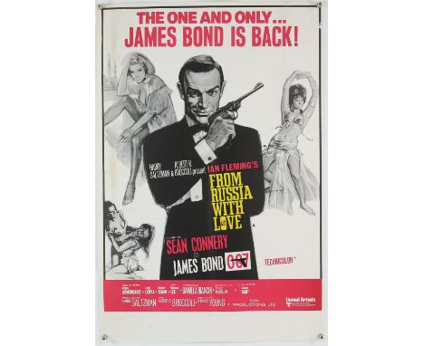James Bond From Russia with Love (R-1970's) UK Double Crown film poster, folded, 20 x 30 inches. Condition Report:  Good to v