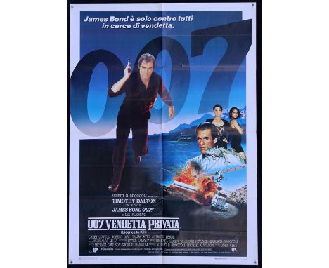 James Bond Licence to Kill (1989) Five film posters, French door panel and Petite film posters, Italian One Panel and Two Pan