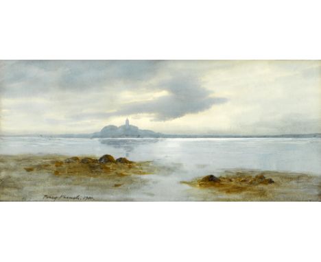 William Percy French (1854-1920) SCRABO, COUNTY DOWN, 1905 watercolour signed and dated lower left 9½ x 21in. (24.13 x 53.34c