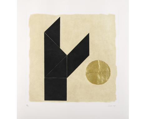 Patrick Scott HRHA (1921-2014) TANGRAM II, 2004 carborundum and gold leaf; (no. 48 from edition of 75) numbered lower left; s