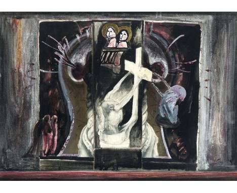 Patrick Graham (b.1943) STATION I, 1988 mixed media signed and dated lower centre; inscribed on Hendriks Gallery label on rev