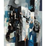 George Campbell RHA (1917-1979) EVENING, ANDALUCÍAN TOWN, SPAIN oil on board signed lower right;