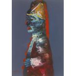 Daniel O’Neill (1920-1974) FIGURE IN THEATRICAL COSTUME oil on board signed lower left 7¼ x 4¾in. (