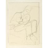 William John Leech RHA ROI (1881-1968) GUY [BOTTERELL] READING pencil signed lower left; titled on