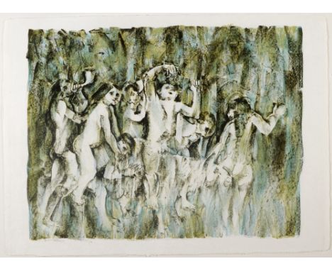 Louis le Brocquy HRHA (1916-2012) CHILDREN IN A WOOD III, 1991 lithograph on handmade Japan paper; (no. 22 from an edition of